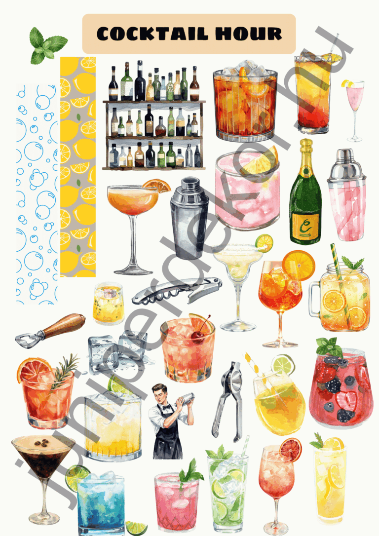 Cocktail hour matricaív A4