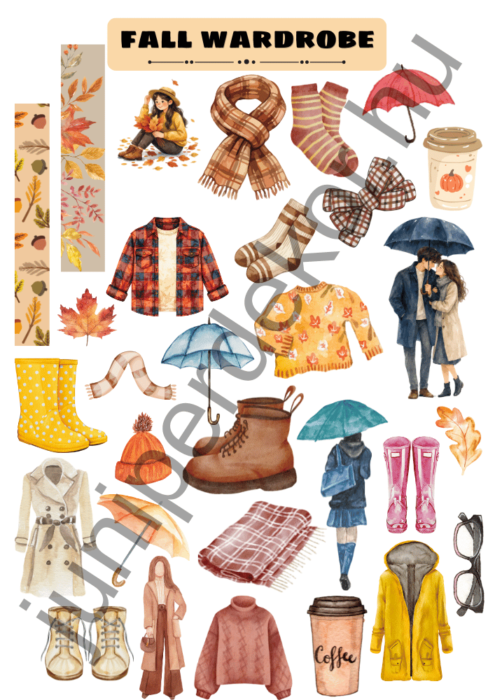 Fall wardrobe matricaív A4