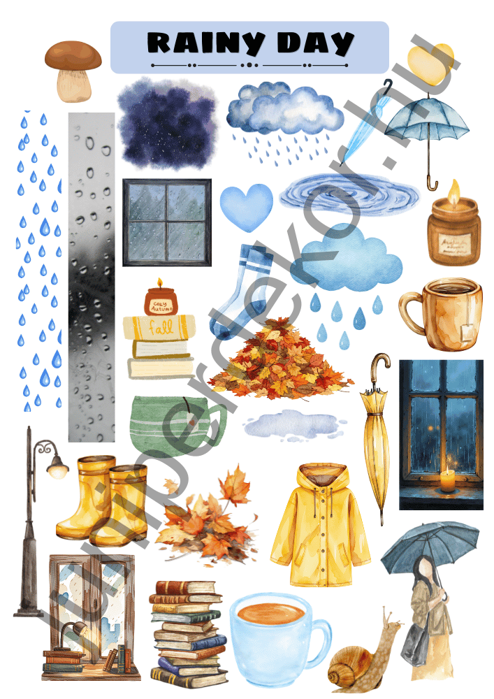 Rainy day matricaív A4