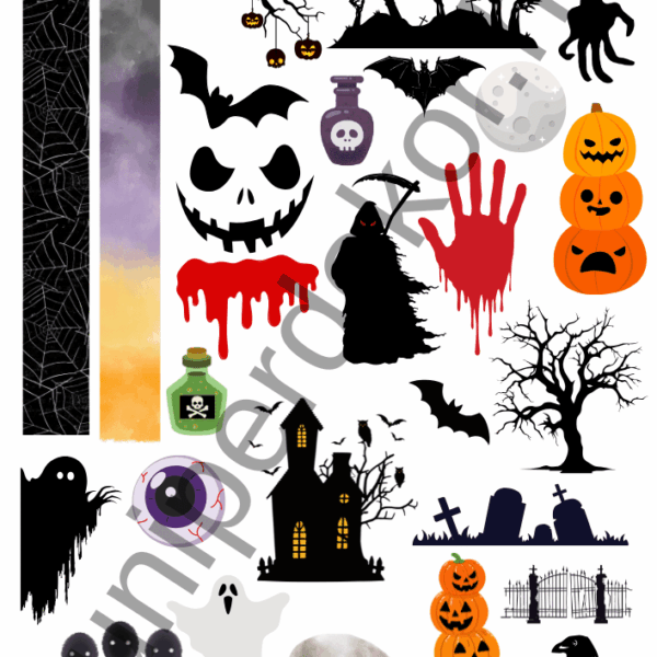 Spooky Halloween matricaív A4