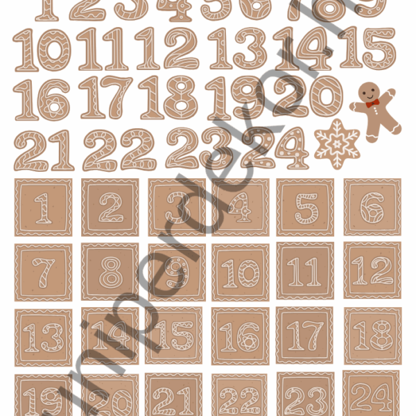 Mézeskalács Advent matricaív A4