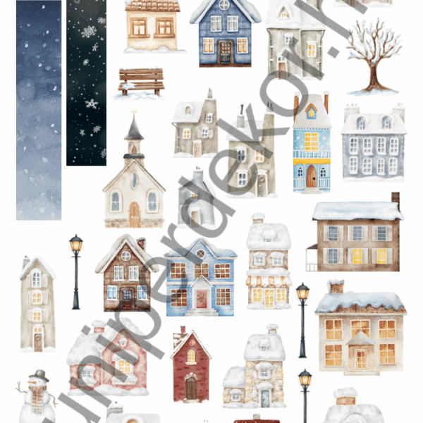 Winter Town matricaív A4