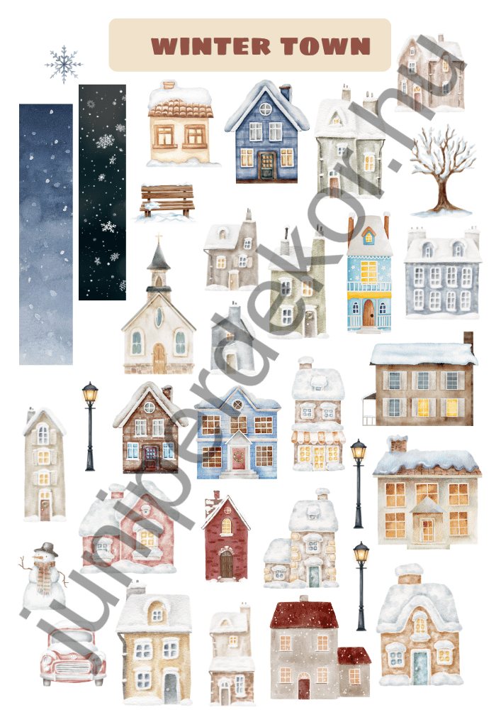 Winter Town matricaív A4