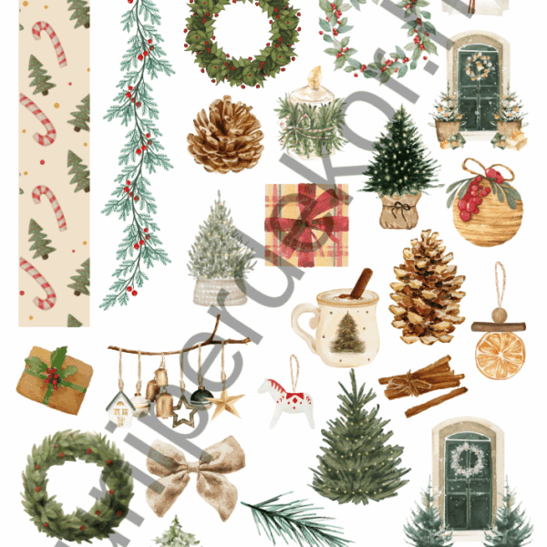 Neutral Christmas matricaív A4
