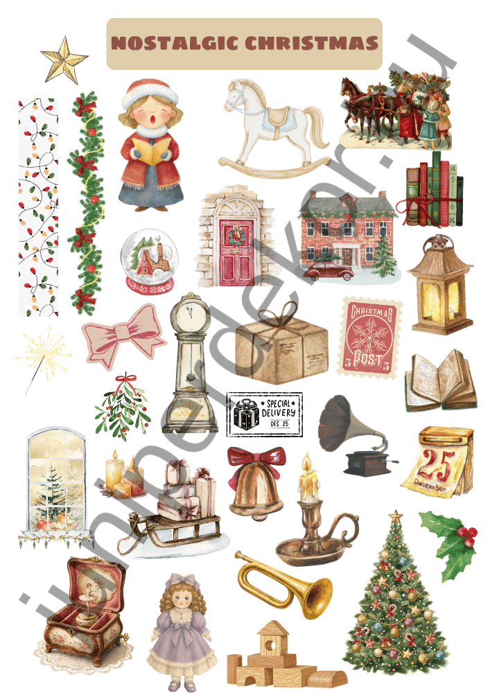 Nostalgic Christmas matricaív A4
