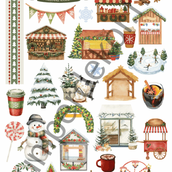 Christmas market matricaív A4