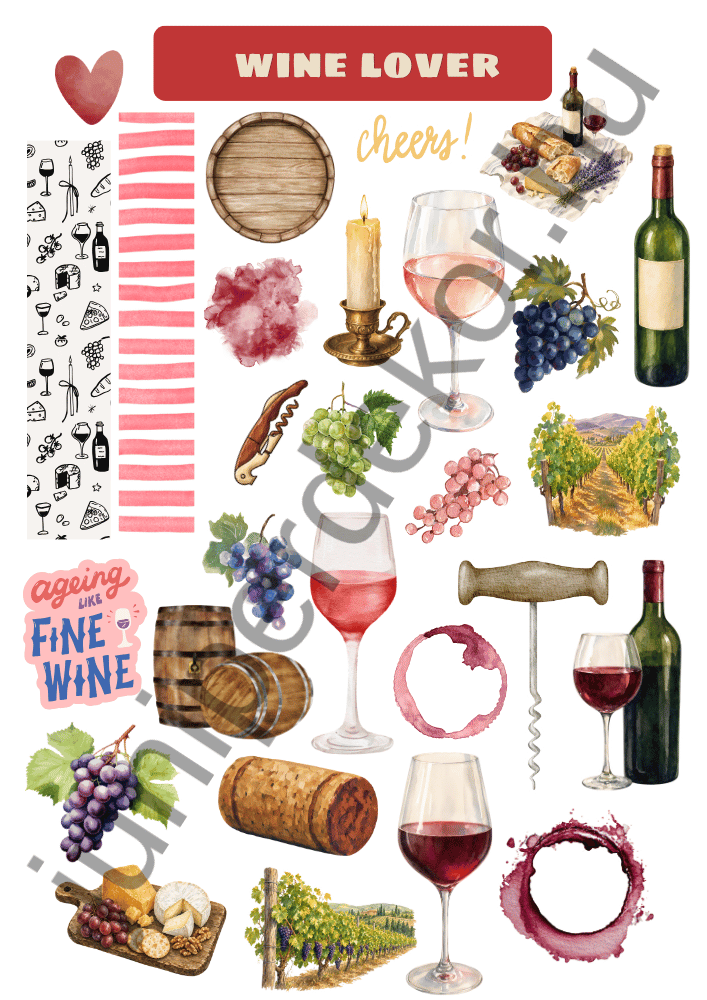 Wine lover matricaív A4